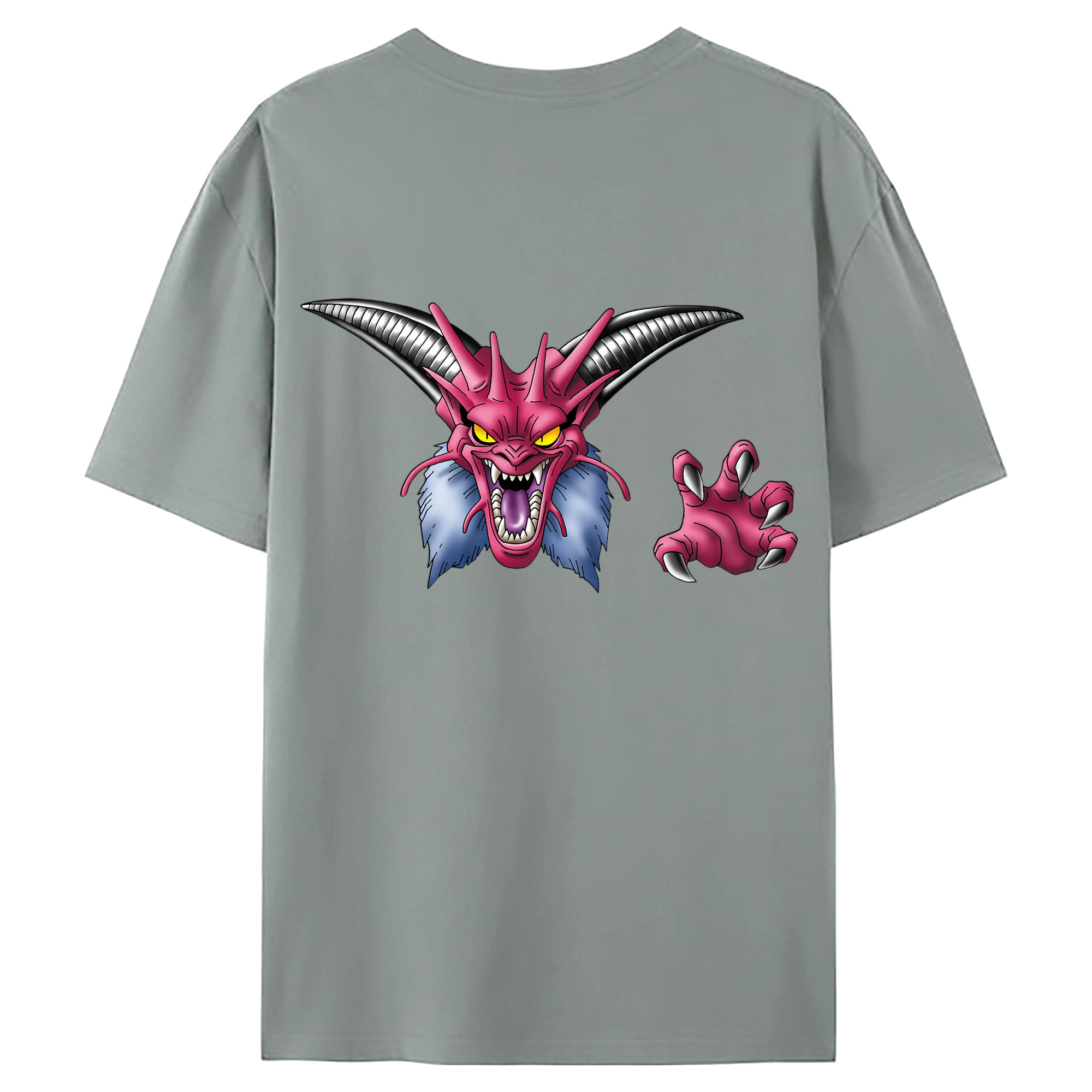 （画像用） ドラゴンクエスト Doragon Kuesuto Dragon Quest 綿100％ メンズ半袖Tシャツ（バックプリント） 通気性